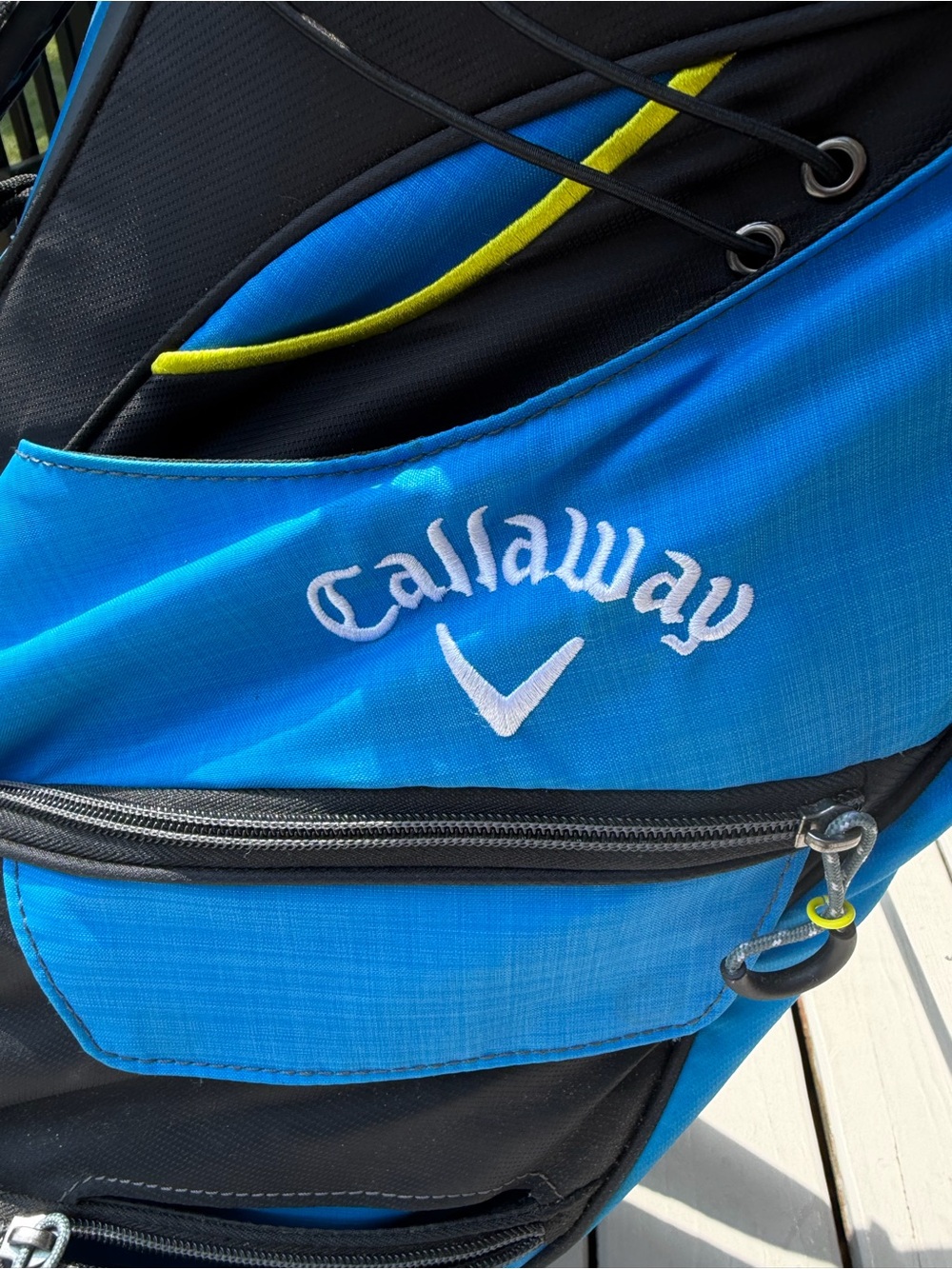 Callaway Fusion 14 Lightweight Stand Golf Bag Blue Black w/ Umbrella - Picture 3 of 11